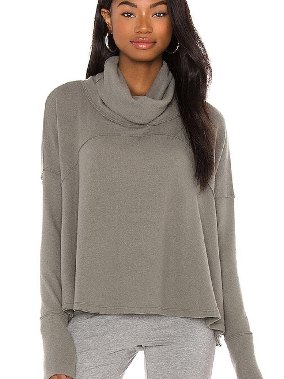 Free People Cozy Time Pullover- Pine Green- size Medium